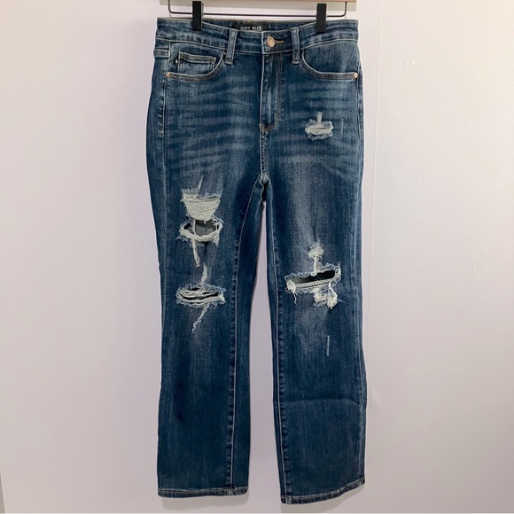 Judy Blue Denim - Judy Blue Jeans Women Size 9 / 29 Straight Leg Distressed